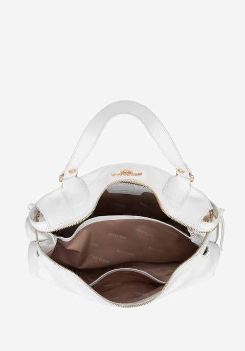 Maleta de mujer Wittchen de piel de guisante natural, color blanco - Image 3