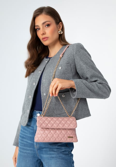 Minibolso de mano para mujer Wittchen acolchado con corazones - Image 5
