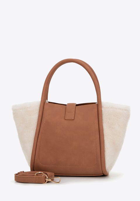 Estuche para mujer Wittchen de piel sintética y piel, beige - Image 4