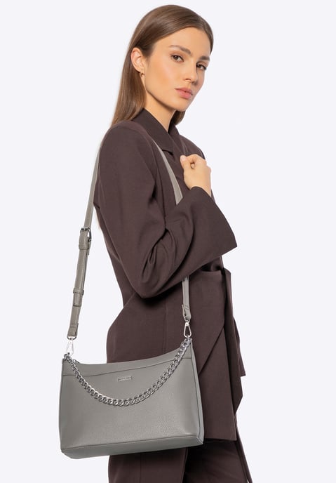 Bolso bandolera para mujer Wittchen de ecopiel gris y plata ecopiel gris y plata - Image 2