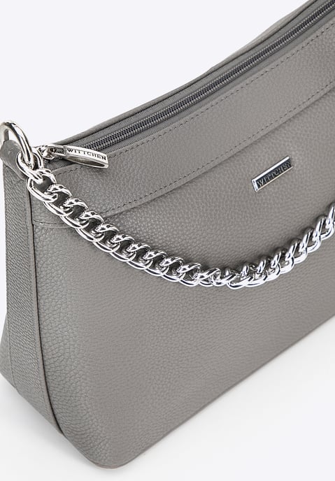 Bolso bandolera para mujer Wittchen de ecopiel gris y plata ecopiel gris y plata - Image 6