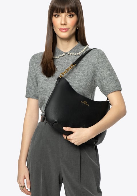 Bolso de hombro de piel para mujer Wittchen con cadena - Image 1
