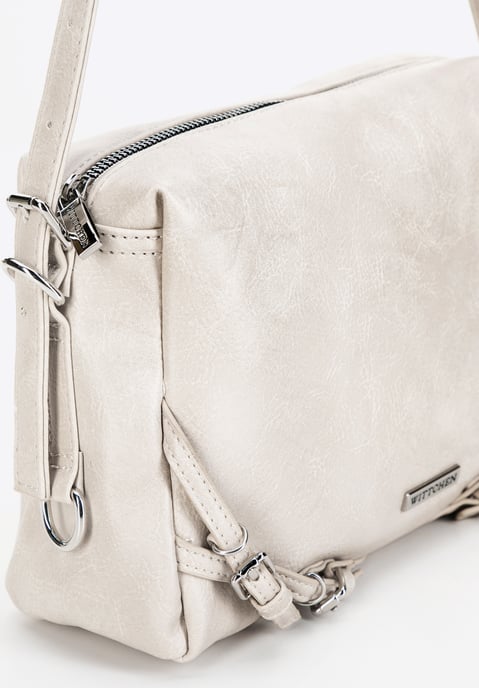 Bolso de hombro para mujer Wittchen de piel ecológica, color blanco - Image 5
