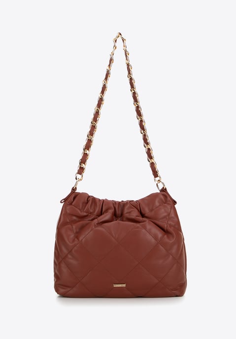Bolso de mujer Wittchen de piel ecológica roja con cadena - Image 2