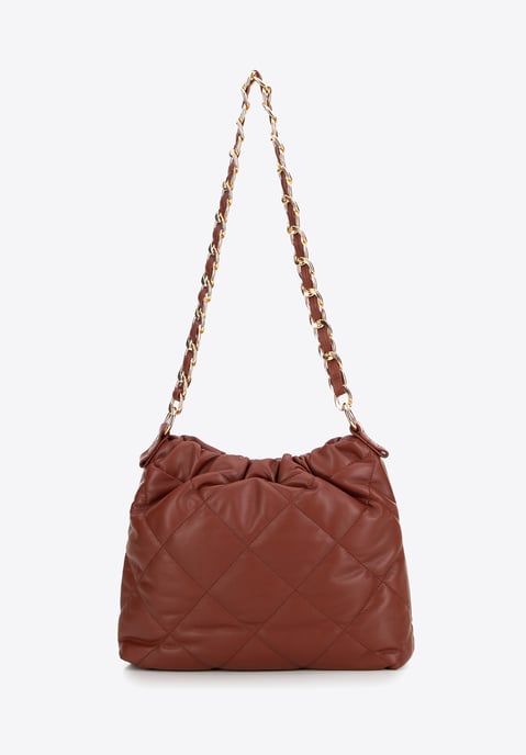 Bolso de mujer Wittchen de piel ecológica roja con cadena - Image 3
