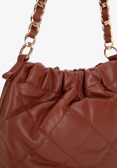Bolso de mujer Wittchen de piel ecológica roja con cadena - Image 5