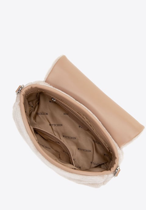 Bolso bandolera Wittchen para mujer con pelo, color crema - Image 3