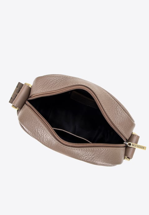 Bolso bandolera para hombre Wittchen de piel auténtica con costuras en color - Image 2