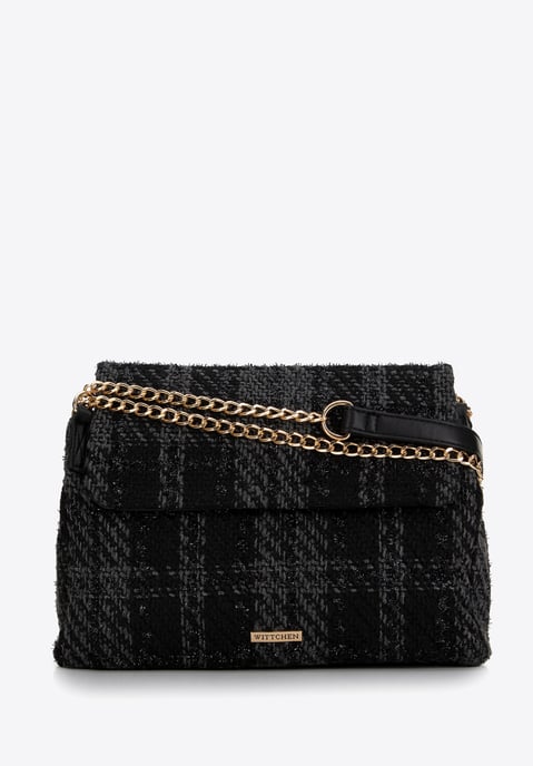 Bolso bandolera Wittchen Bouclé para mujer, negro, poliéster - Image 2