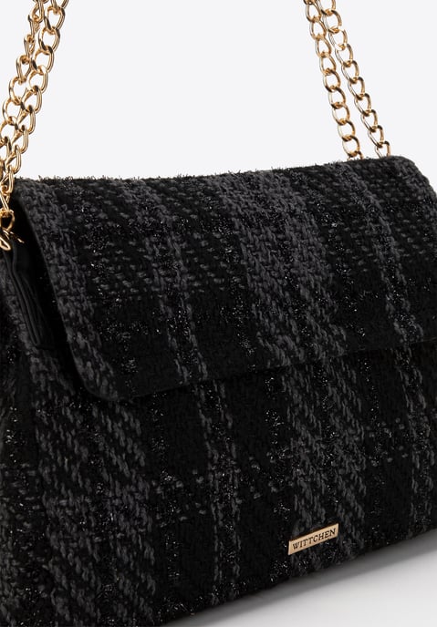 Bolso bandolera Wittchen Bouclé para mujer, negro, poliéster - Image 4