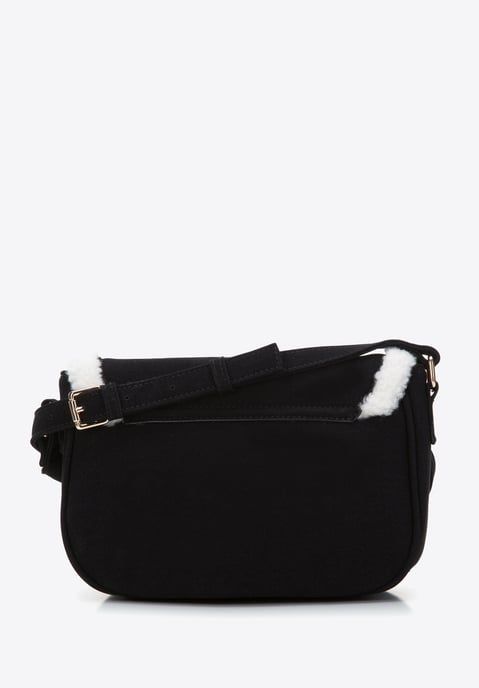 Bolso bandolera Wittchen para mujer con piel sintética negra - Image 1
