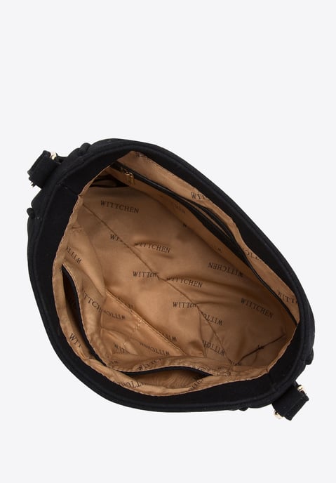 Bolso bandolera Wittchen para mujer con piel sintética negra - Image 2