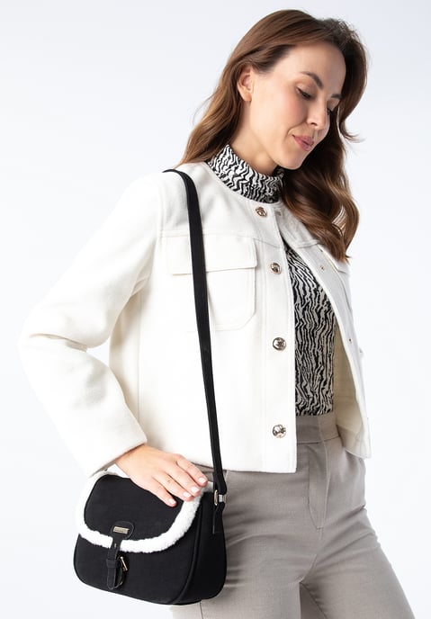 Bolso bandolera Wittchen para mujer con piel sintética negra - Image 4