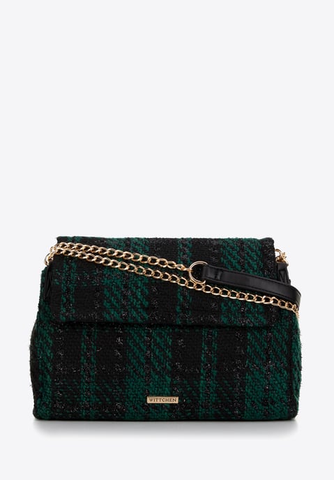 Bolso bandolera bouclé para mujer de Wittchen en poliéster negro y verde - Image 2