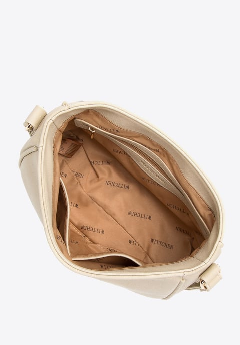 Bolso bandolera Wittchen para mujer con piel sintética, gris-beige - Image 2
