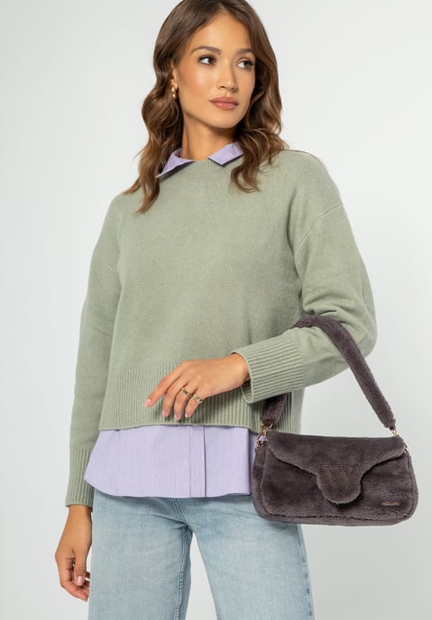 Bolso bandolera Wittchen para mujer con piel color topo - Image 4