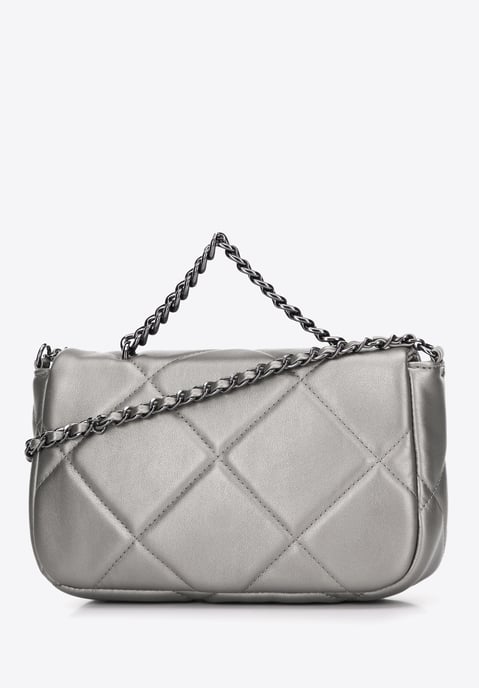 Bolso de mano para mujer Wittchen acolchado con cuadrados en cadena - Image 1