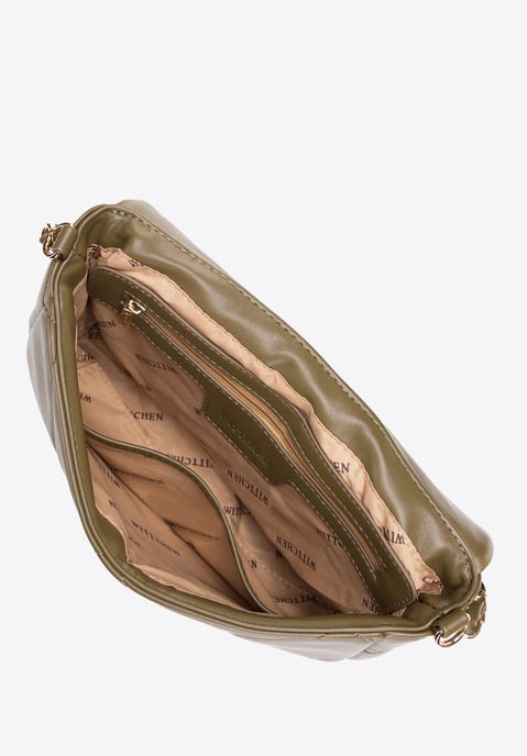 Bolso de mano para mujer Wittchen acolchado con cuadrados en cadena - Image 2