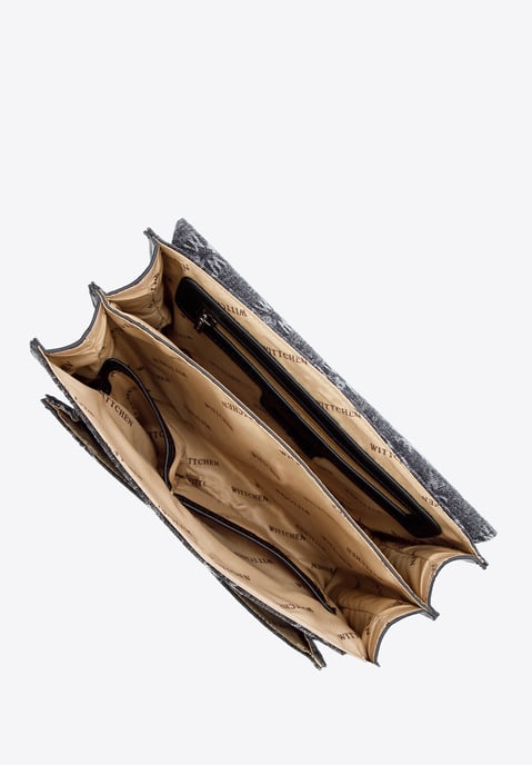 Bolso bandolera pequeño de mezclilla con monograma para mujer de Wittchen - Image 4