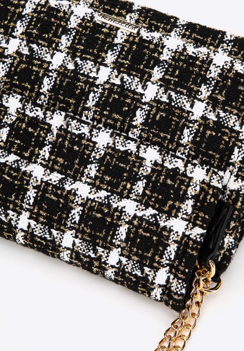 Bolso bandolera bouclé para mujer de Wittchen en poliéster blanco y negro - Image 4