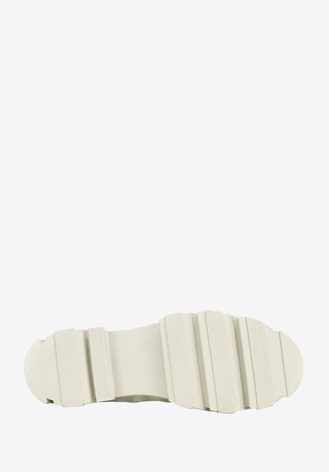 Botas Chelsea de piel Wittchen para mujer con plataforma gris y beige - Image 4