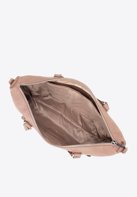 Bolso Wittchen para portátil de 15" con borla, beige, piel natural - Image 4