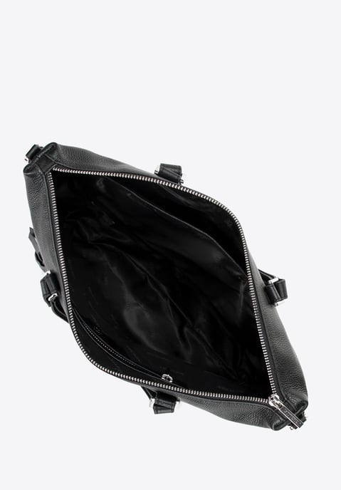 Bolso Wittchen para portátil de 15" con borla, color negro y natural - Image 2
