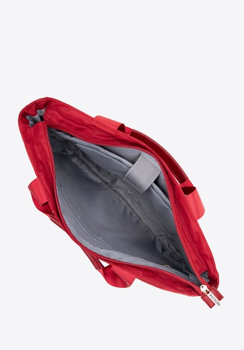 Bolso para portátil de 14" para mujer de Wittchen con acolchado, color cereza - Image 2