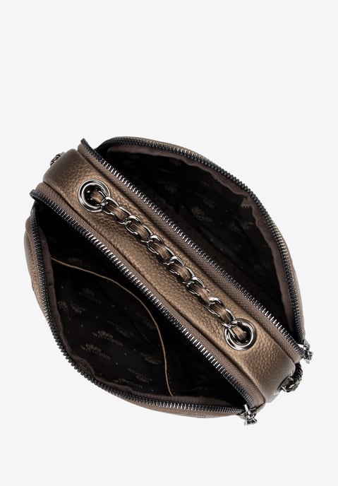 Bolso bandolera de piel para mujer Wittchen con cadena dorada - Image 3