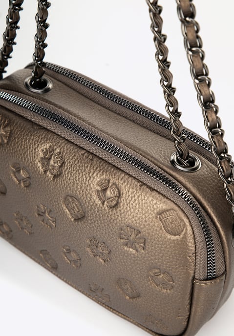 Bolso bandolera de piel para mujer Wittchen con cadena dorada - Image 5