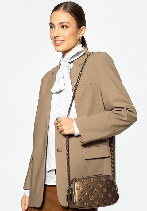 Bolso bandolera de piel para mujer Wittchen con cadena dorada - Image 6