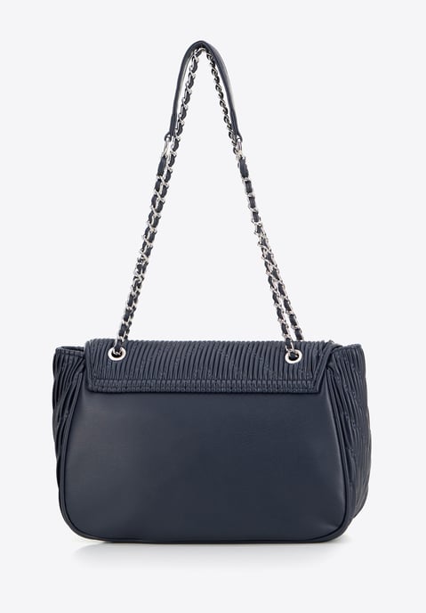 Bolso bandolera Wittchen para mujer de piel sintética con cadena, azul marino - Image 1