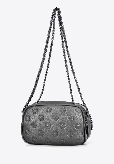 Bolso bandolera de piel para mujer Wittchen con cadena plateada - Image 2