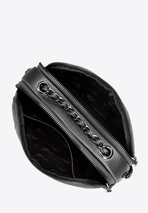 Bolso bandolera de piel para mujer Wittchen con cadena plateada - Image 3