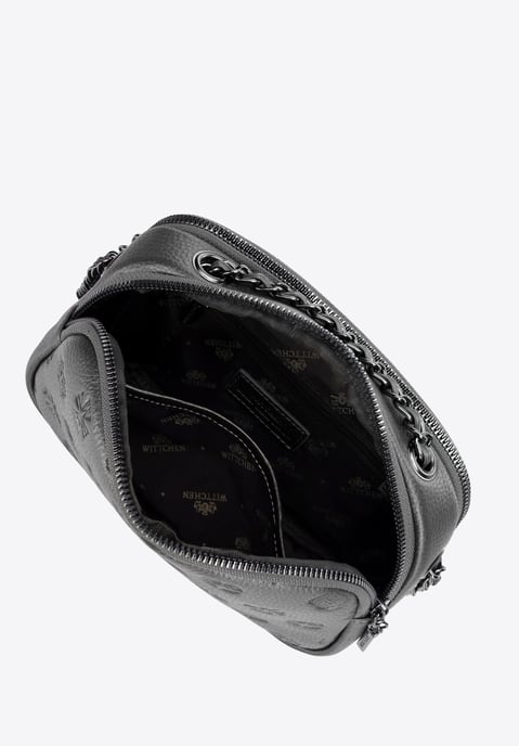 Bolso bandolera de piel para mujer Wittchen con cadena plateada - Image 4
