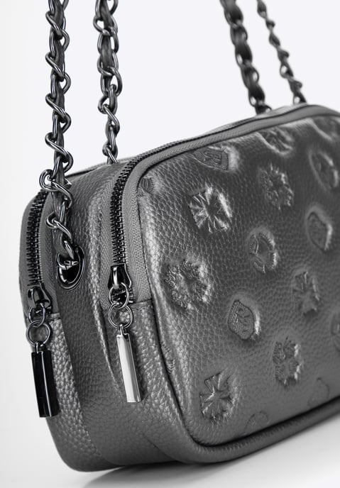 Bolso bandolera de piel para mujer Wittchen con cadena plateada - Image 5