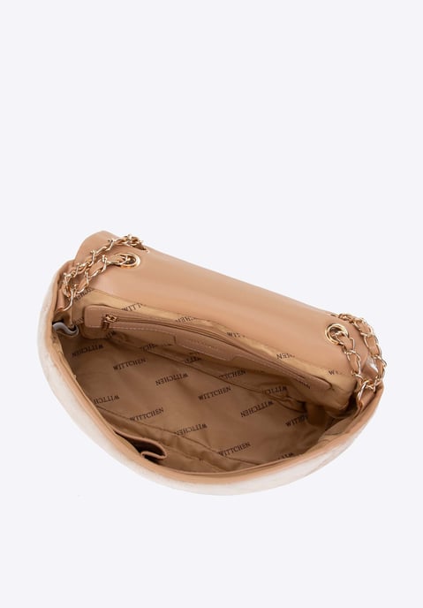 Bolso bandolera Wittchen para mujer con pelo, color crema - Image 3
