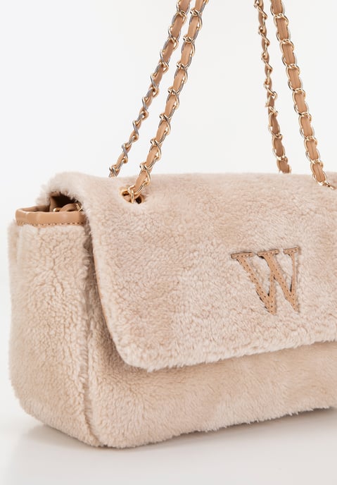 Bolso bandolera Wittchen para mujer con pelo, color crema - Image 4