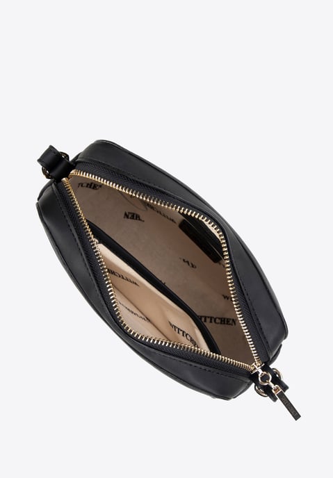 Bolso bandolera para mujer Wittchen de jacquard y ecopiel, color negro y rosa - Image 2