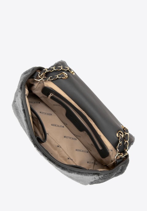 Bolso bandolera Wittchen para mujer con pelo, gris - Image 3