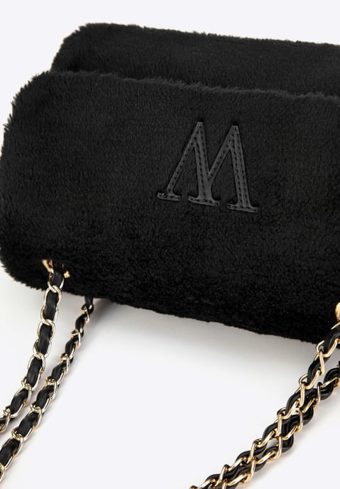 Bolso bandolera Wittchen para mujer con pelo, poliéster negro - Image 4