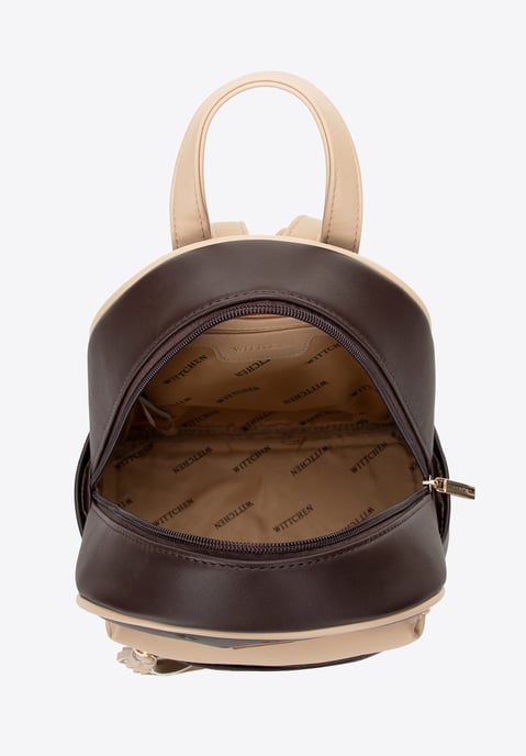 Mochila para mujer Wittchen de ecopiel con relieve marrón ecopiel marrón - Image 3