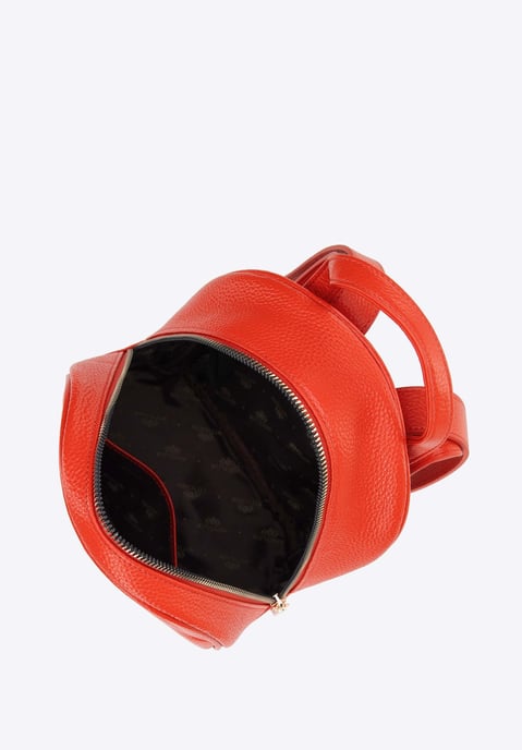 Mochila Wittchen para mujer en piel grabada naranja - Image 2