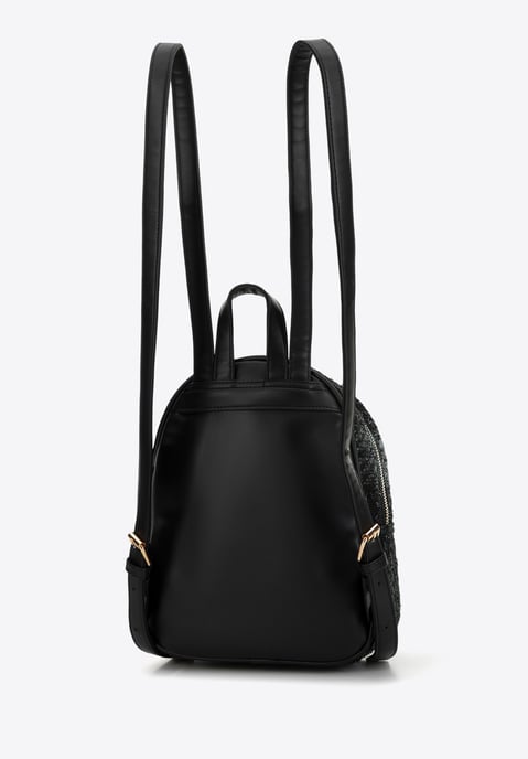 Mochila Wittchen para mujer en tejido bouclé, color negro y poliéster - Image 1