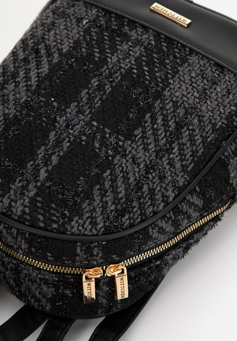 Mochila Wittchen para mujer en tejido bouclé, color negro y poliéster - Image 3