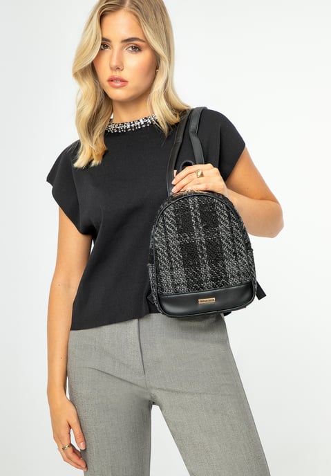 Mochila Wittchen para mujer en tejido bouclé, color negro y poliéster - Image 4