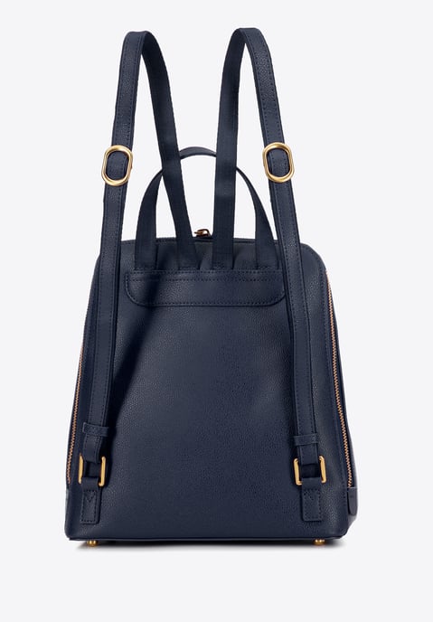 Mochila de cuero para mujer Wittchen Trapezoidal Azul Marino Azul Marino Cuero - Image 2