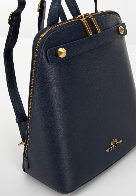 Mochila de cuero para mujer Wittchen Trapezoidal Azul Marino Azul Marino Cuero - Image 4
