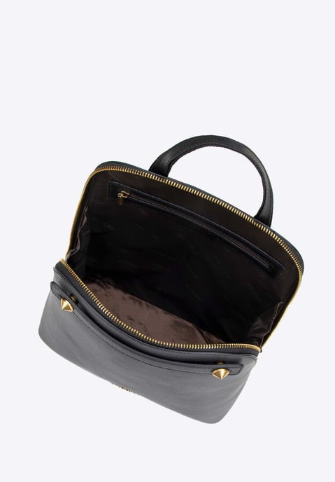 Mochila de cuero para mujer Wittchen Trapezoidal Negro Cuero natural negro - Image 3