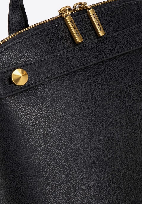 Mochila de cuero para mujer Wittchen Trapezoidal Negro Cuero natural negro - Image 4